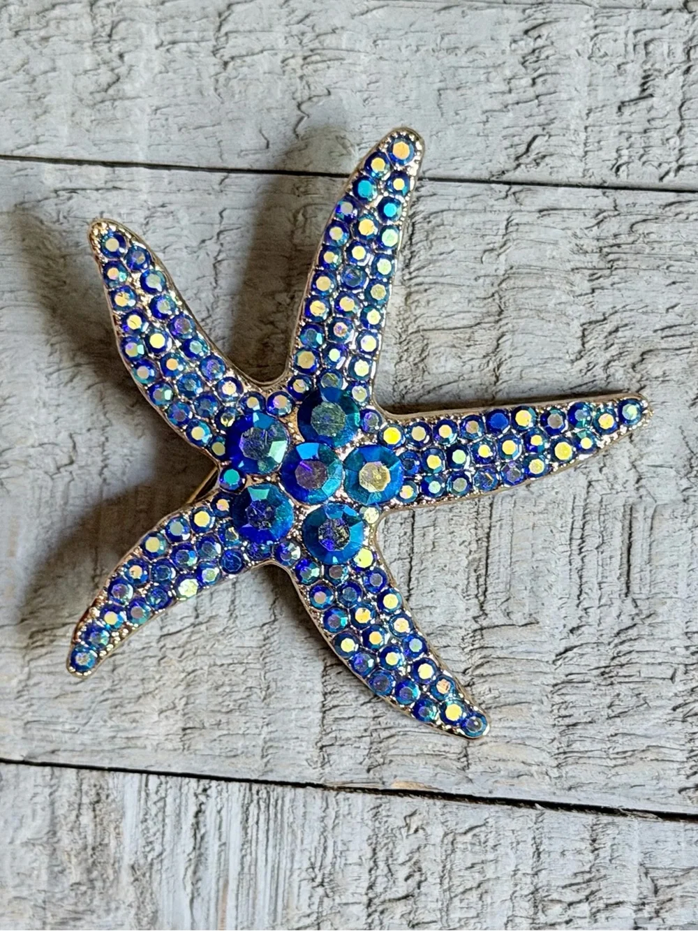 Nautical Lot of 4 Crystal Brooches
